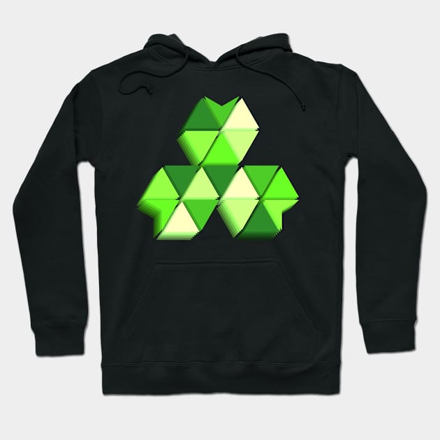 Geometric Clover 3D Hoodie by Pyier